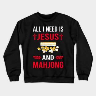 I Need Jesus And Mahjong Majong Mah Jong Mah Jongg Crewneck Sweatshirt